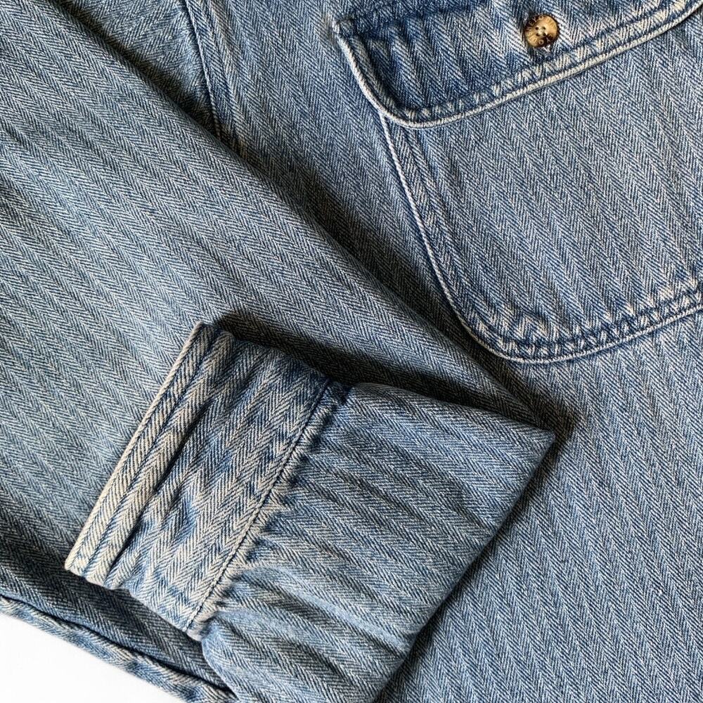 Vintage 90s Mickey Inc. Denim Long Sleeve Shirt - Extra Large - Rare! - Picture 6 of 14